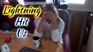 Our sailboat struck by lightning at anchor in the Bahamas